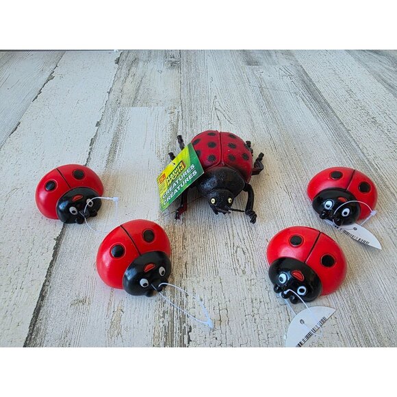 Vintage Greenbrier ladybug set insect Halloween decor - Picture 1 of 9